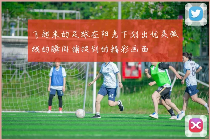 飞起来的足球在阳光下划出优美弧线的瞬间捕捉到的精彩画面
